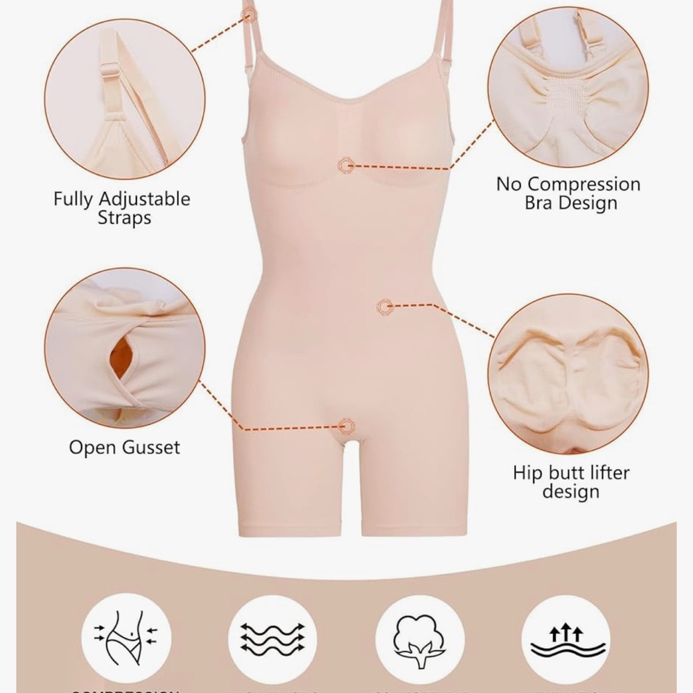 Shapewear Bodysuit Tummy Control Body Shaper - Picture 4 of 6